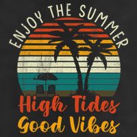 Enjoy The Summer High Tides Good Vibes 25L Jumbo Tote