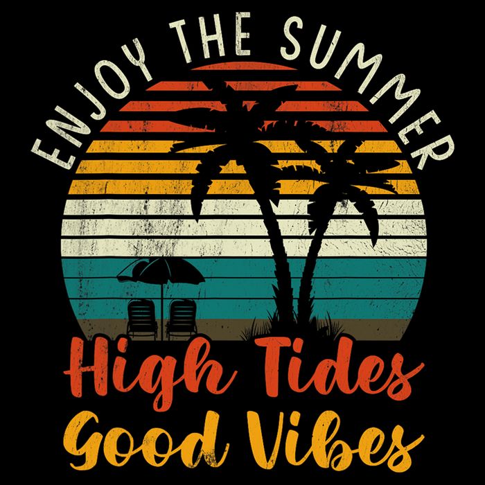 Enjoy The Summer High Tides Good Vibes Baby Bodysuit