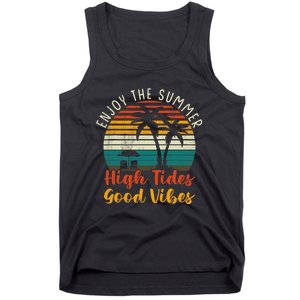 Enjoy The Summer High Tides Good Vibes Tank Top