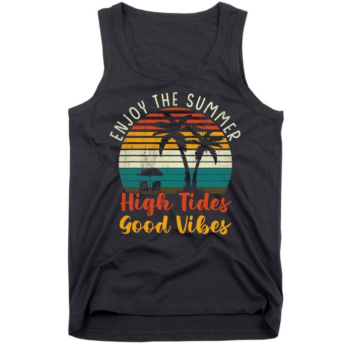 Enjoy The Summer High Tides Good Vibes Tank Top