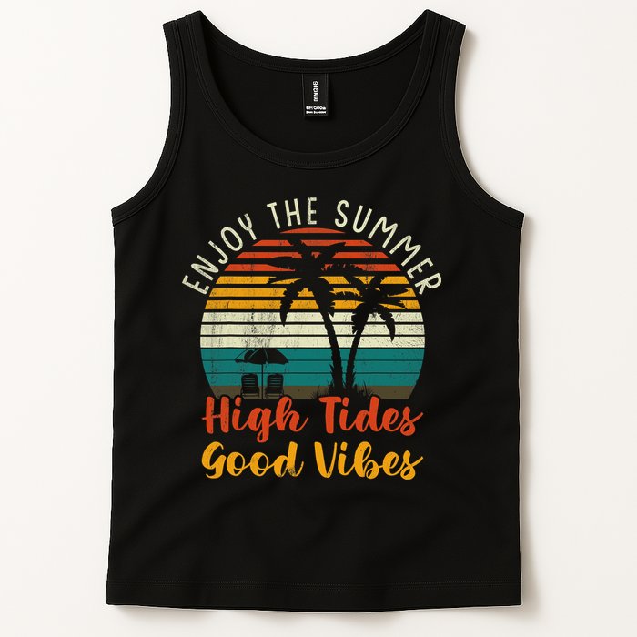 Enjoy The Summer High Tides Good Vibes Tank Top