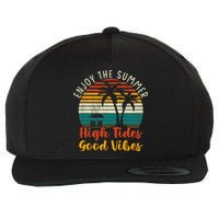 Enjoy The Summer High Tides Good Vibes Wool Snapback Cap
