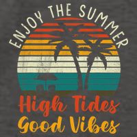 Enjoy The Summer High Tides Good Vibes Vector Backpack