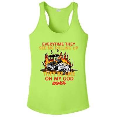 Everytime They See Me Pulling Up They Be Like Oh My God Ladies PosiCharge Competitor Racerback Tank