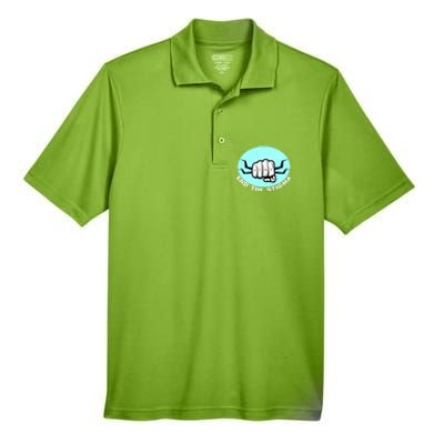 End The Stigma Funny Gift Sexual Assault Awareness Month April Gift Men's Origin Performance Pique Polo