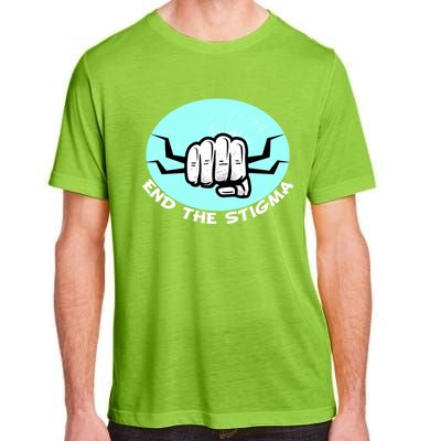 End The Stigma Funny Gift Sexual Assault Awareness Month April Gift Adult ChromaSoft Performance T-Shirt