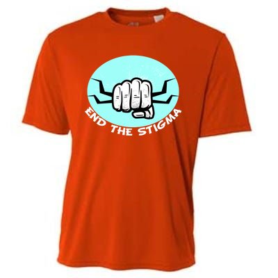 End The Stigma Funny Gift Sexual Assault Awareness Month April Gift Cooling Performance Crew T-Shirt