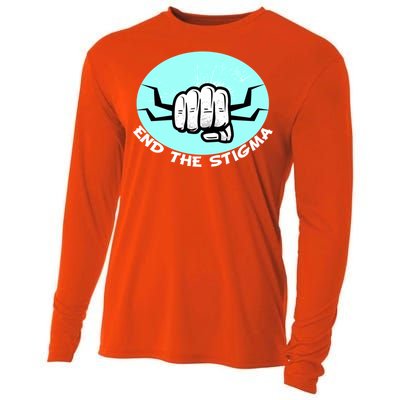 End The Stigma Funny Gift Sexual Assault Awareness Month April Gift Cooling Performance Long Sleeve Crew