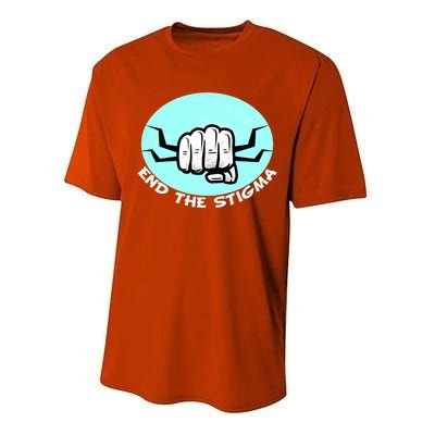 End The Stigma Funny Gift Sexual Assault Awareness Month April Gift Performance Sprint T-Shirt