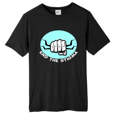 End The Stigma Funny Gift Sexual Assault Awareness Month April Gift Tall Fusion ChromaSoft Performance T-Shirt