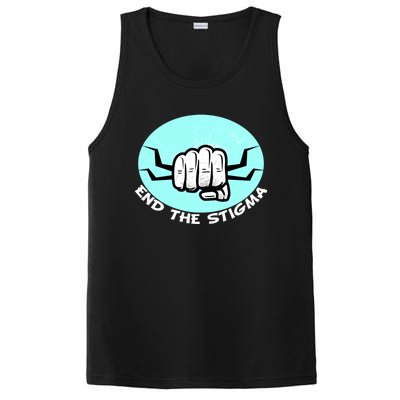 End The Stigma Funny Gift Sexual Assault Awareness Month April Gift PosiCharge Competitor Tank