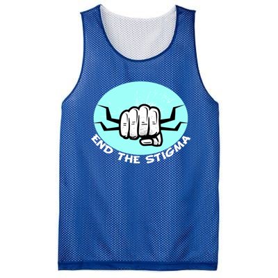 End The Stigma Funny Gift Sexual Assault Awareness Month April Gift Mesh Reversible Basketball Jersey Tank