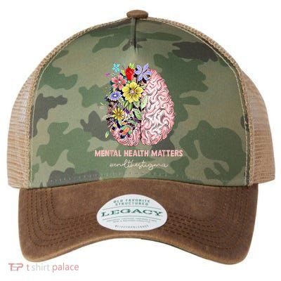 End The Stigma Mental Health Matters Mental Awareness Gift Legacy Tie Dye Trucker Hat