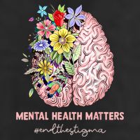 End The Stigma Mental Health Matters Mental Awareness Gift 7 Panel Mesh Trucker Snapback Hat