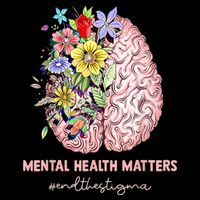 End The Stigma Mental Health Matters Mental Awareness Gift Flat Bill Trucker Hat
