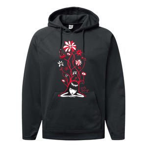 Emily The Strange Flower Power Cat Nap Performance Fleece Hoodie