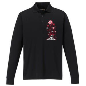 Emily The Strange Flower Power Cat Nap Performance Long Sleeve Polo