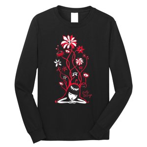 Emily The Strange Flower Power Cat Nap Long Sleeve Shirt