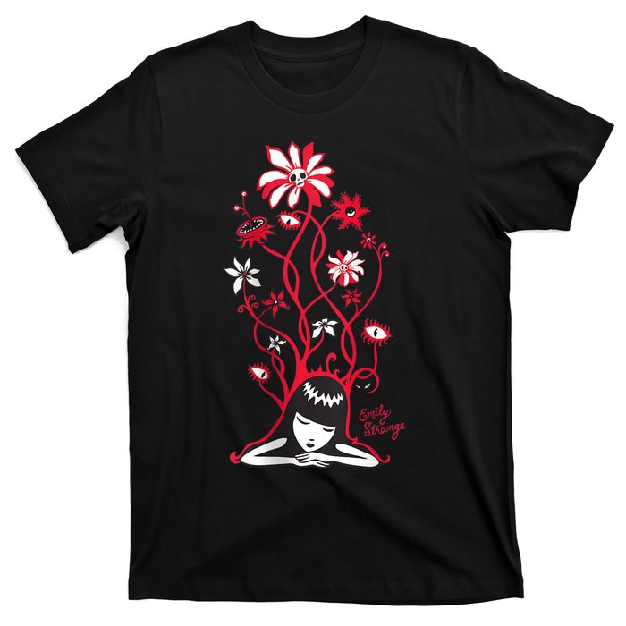 Emily The Strange Flower Power Cat Nap T-Shirt