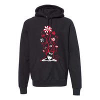 Emily The Strange Flower Power Cat Nap Premium Hoodie