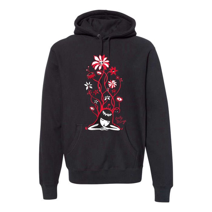 Emily The Strange Flower Power Cat Nap Premium Hoodie