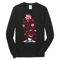 Emily The Strange Flower Power Cat Nap Tall Long Sleeve T-Shirt