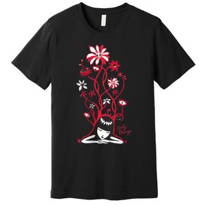 Emily The Strange Flower Power Cat Nap Premium T-Shirt