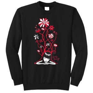 Emily The Strange Flower Power Cat Nap Tall Sweatshirt