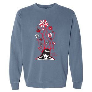 Emily The Strange Flower Power Cat Nap Garment-Dyed Sweatshirt