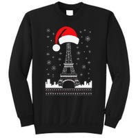 Eiffel Tower Santa Hat Funny Vintage Paris Ugly Christmas Sweatshirt