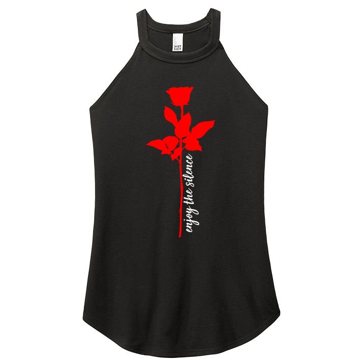 Enjoy The Silence Rose Flower Women's Perfect Tri Rocker Tank