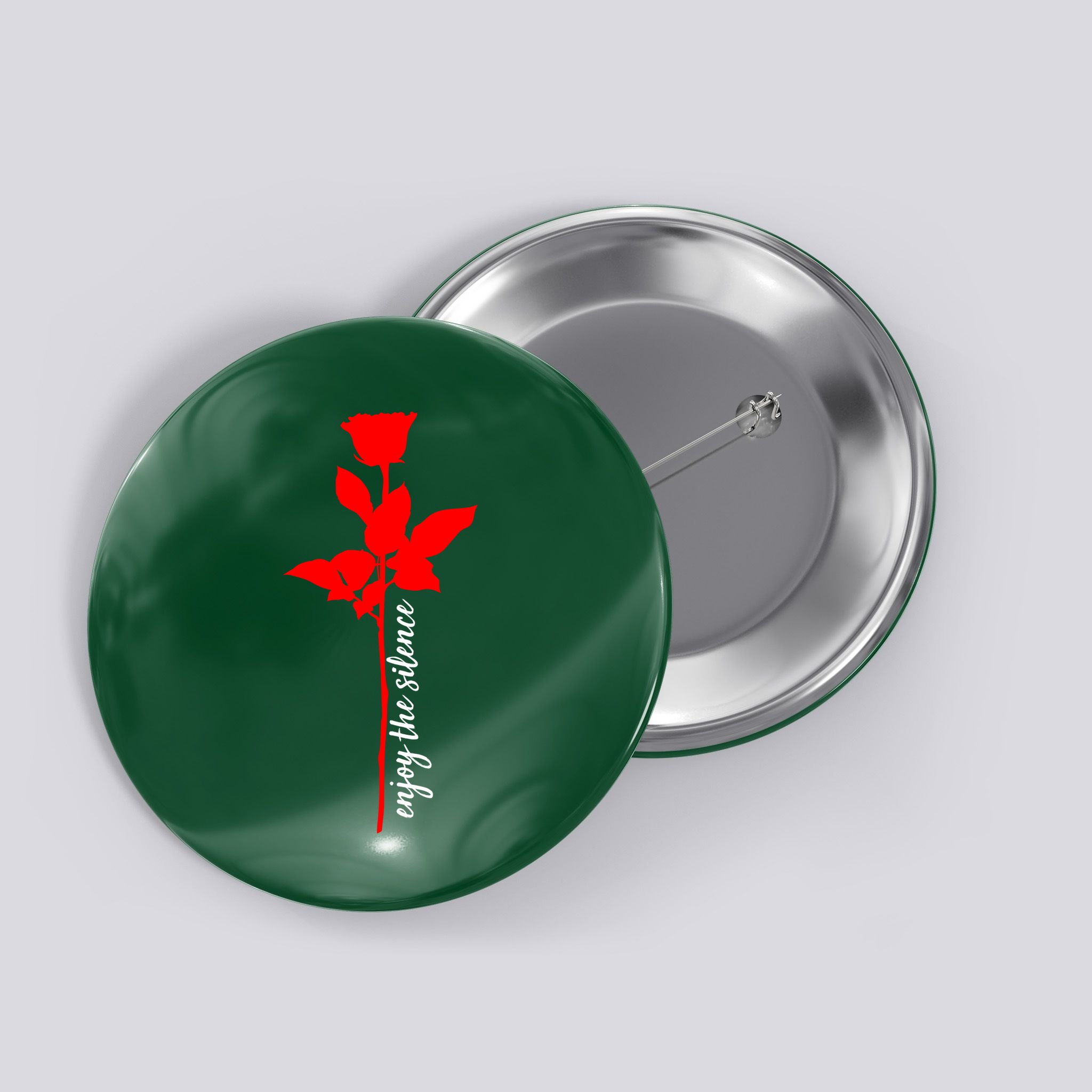 Enjoy The Silence Rose Flower Button