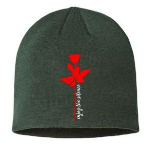 Enjoy The Silence Rose Flower Sustainable Beanie