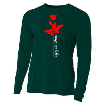 Enjoy The Silence Rose Flower Cooling Performance Long Sleeve Crew