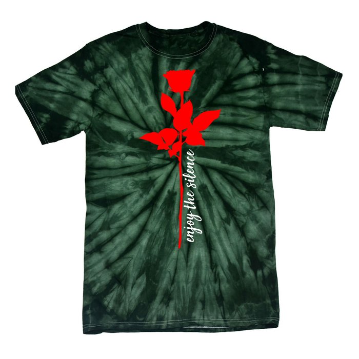 Enjoy The Silence Rose Flower Tie-Dye T-Shirt