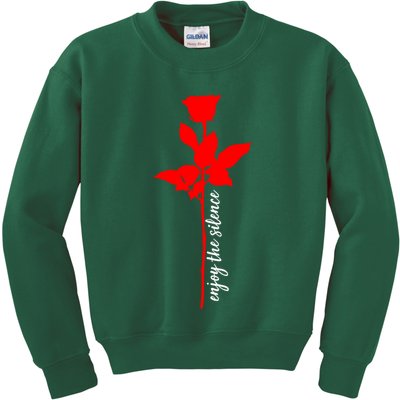 Enjoy The Silence Rose Flower Kids Sweatshirt