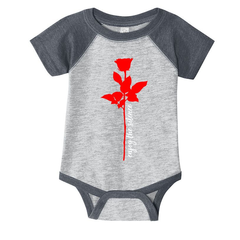 Enjoy The Silence Rose Flower Infant Baby Jersey Bodysuit