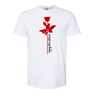 Enjoy The Silence Rose Flower Softstyle® CVC T-Shirt