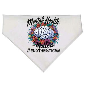 End The Stigma Flower Tal Health Matters Meaningful Gift USA-Made Doggie Bandana