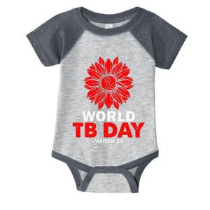 End TB Sunflower Graphic World Tuberculosis TB Awareness Day Infant Baby Jersey Bodysuit