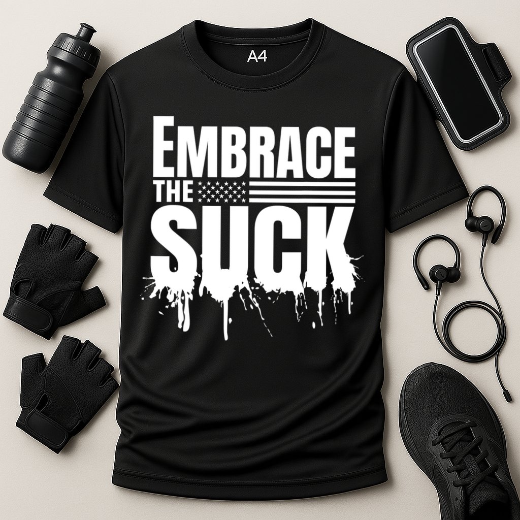 Embrace The Suck Military Veteran Cooling Performance Crew T-Shirt
