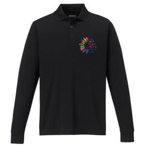 End The Stigma Mental Health Matters Mental Awareness Performance Long Sleeve Polo