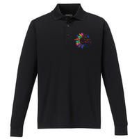 End The Stigma Mental Health Matters Mental Awareness Performance Long Sleeve Polo