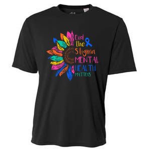 End The Stigma Mental Health Matters Mental Awareness Cooling Performance Crew T-Shirt