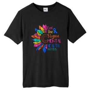 End The Stigma Mental Health Matters Mental Awareness Tall Fusion ChromaSoft Performance T-Shirt