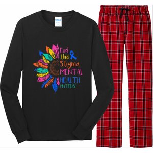 End The Stigma Mental Health Matters Mental Awareness Long Sleeve Pajama Set