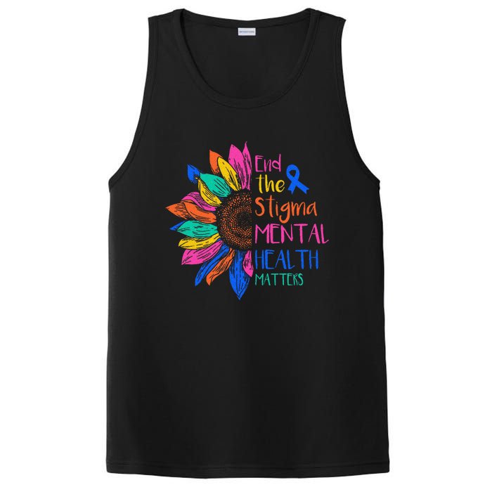 End The Stigma Mental Health Matters Mental Awareness PosiCharge Competitor Tank