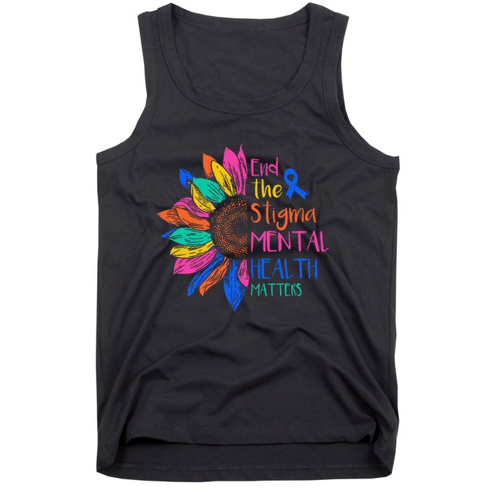 End The Stigma Mental Health Matters Mental Awareness Tank Top