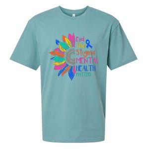 End The Stigma Mental Health Matters Mental Awareness Sueded Cloud Jersey T-Shirt