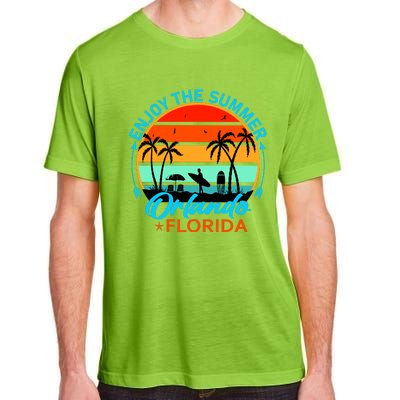 Enjoy The Summer Orlando Florida Adult ChromaSoft Performance T-Shirt